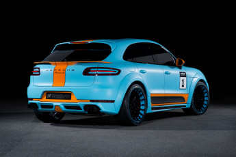 Картинка автомобили porsche hamann синий 95b 2015г macan s