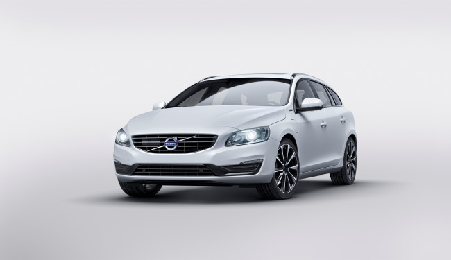 Обои картинки фото автомобили, volvo, светлый, 2015г, engine, twin, v60