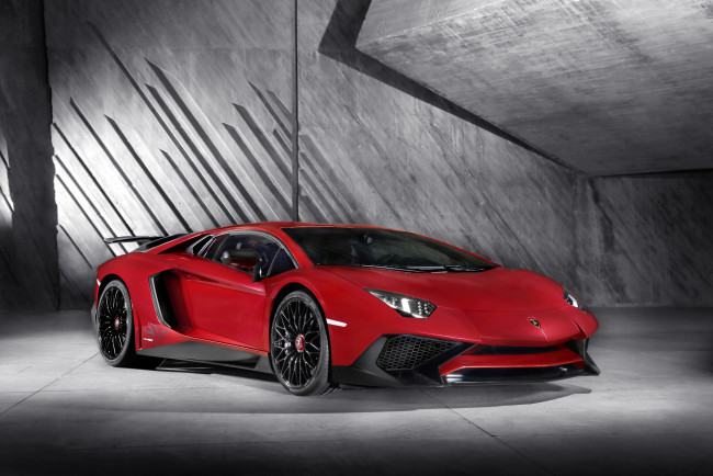 Обои картинки фото автомобили, lamborghini, lb834, superveloce, 2015г, красный, lp, 750-4, aventador