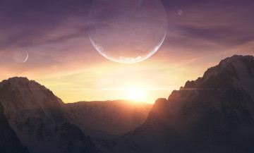 Картинка 3д+графика атмосфера настроение+ atmosphere+ +mood+ вселенная планеты поверхность