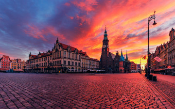 обоя market square, города, вроцлав , польша, market, square