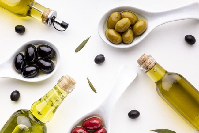 Обои картинки фото еда, оливки, масло, маслины