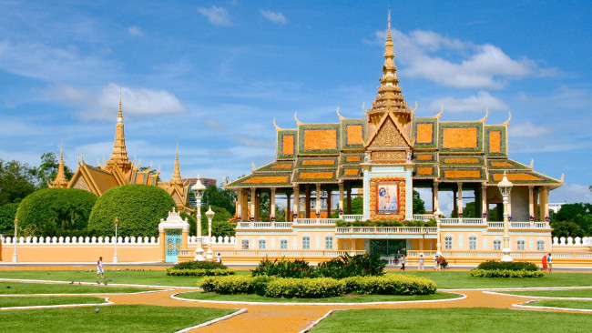 Обои картинки фото royal palace, города, пномпень , камбоджа, royal, palace