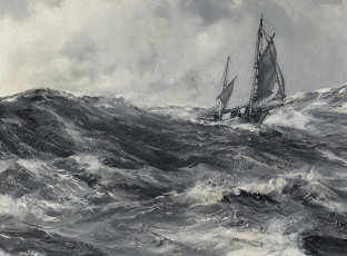 Картинка рисованные montague dawson парус