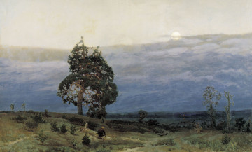 Картинка рисованные виктор васнецов тучи человек вечер деревья пейзаж сумерки