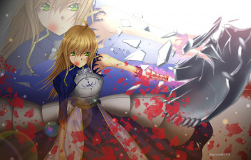 обоя saber, аниме, fate, zero