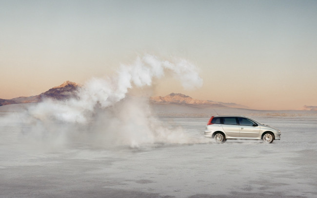 Обои картинки фото автомобили, ford, скорость, зима, машина