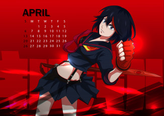 обоя календари, аниме, девушка, оружие