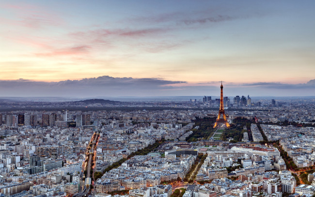 Обои картинки фото города, париж , франция, город, париж, закат