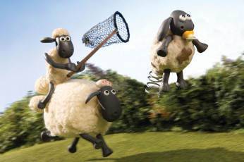 обоя shaun the sheep movie, мультфильмы, - shaun the sheep movie, shaun, юмор, the, sheep, movie, барашек, шон, анимация