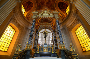 обоя alter at napoleon`s tomb, интерьер, убранство,  роспись храма, история, гробница
