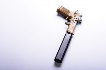 Картинка оружие пистолеты+с+глушителемглушители фон пистолет глушитель