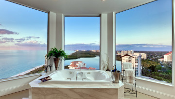 Картинка интерьер ванная+и+туалетная+комнаты панорама шампанское ванна