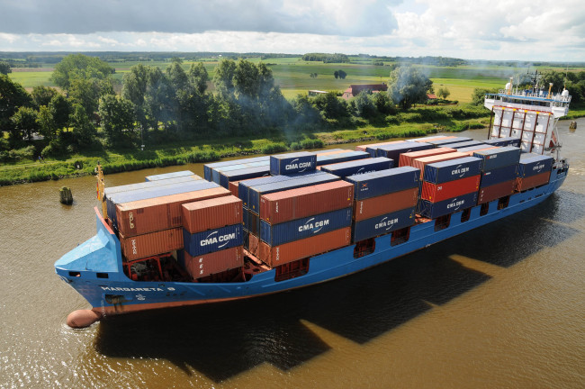 Обои картинки фото margareta b, корабли, грузовые суда, контейнеровоз