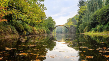 Картинка природа реки озера k Чертов мост ракотцбрюке в германии германия