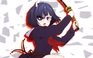 Картинка аниме busou+shoujo+machiavellianism seifuku busou shoujo machiavellianism armed girl's machiavellism katana ken sword mask girl blade anime