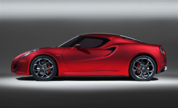 обоя alfa romeo 4c concept 2011, автомобили, alfa romeo, красный