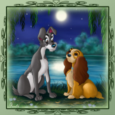 Картинка мультфильмы lady and the tramp собаки