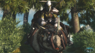Картинка 3д графика fantasy фантазия носорог рыцарь