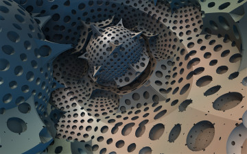 Картинка 3д графика fractal фракталы круги узор
