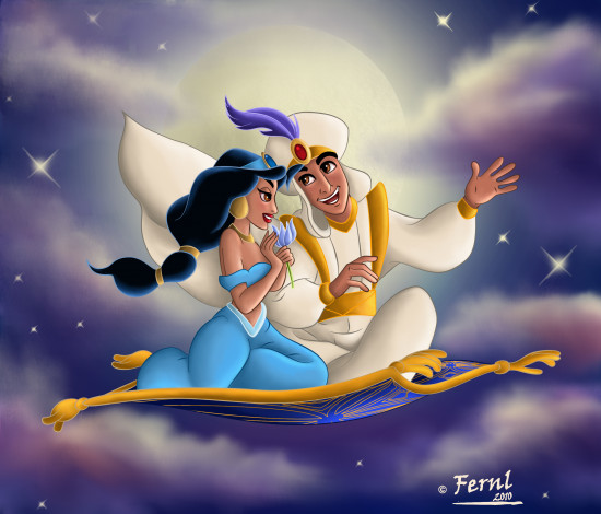 Обои картинки фото мультфильмы, aladdin, девушка