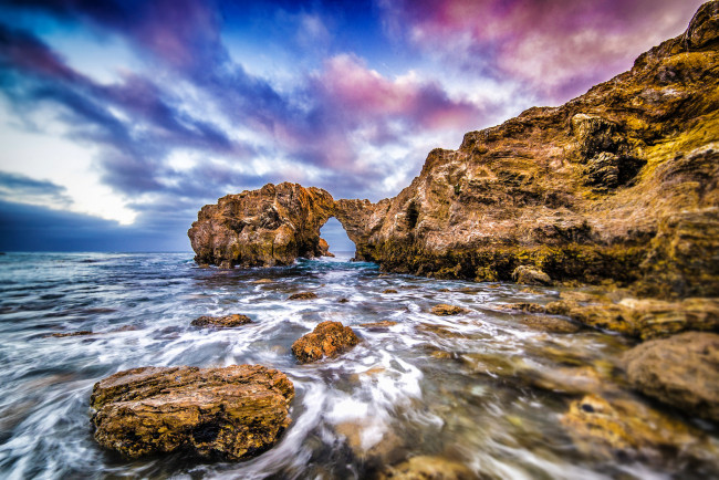 Обои картинки фото природа, побережье, арка, скалы, тихий, океан