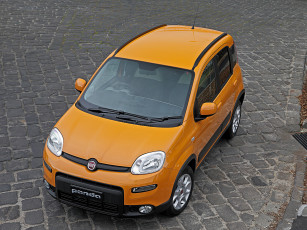 обоя автомобили, fiat, au-spec, trekking, panda, 319, 2013, желтый