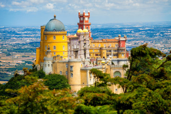 Картинка города -+дворцы +замки +крепости португалия pena national palace sintra дворец пейзаж