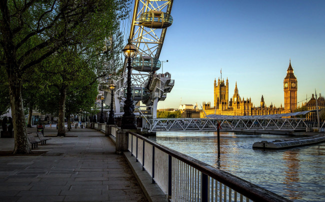 Обои картинки фото города, лондон , великобритания, набережная