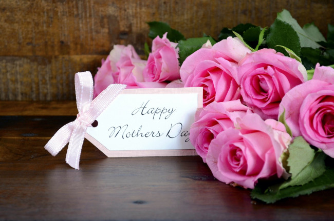 Обои картинки фото праздничные, день матери, пожелание, надпись, розы
