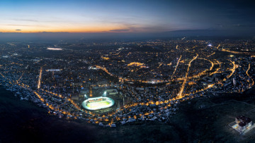 Картинка ереван армения города -+столицы+государств огни город панорама ночь стадион