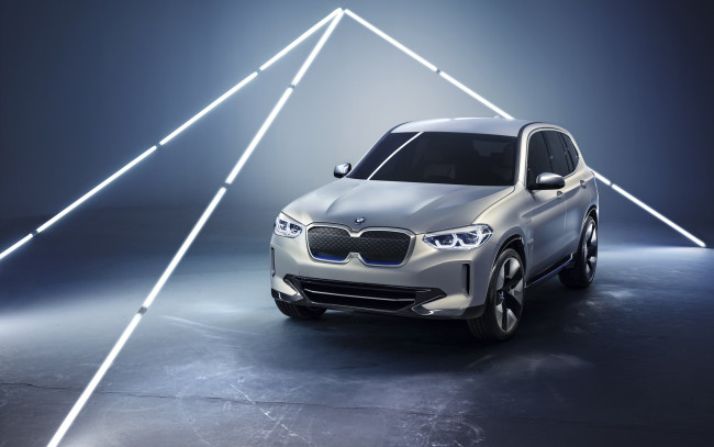 Обои картинки фото 2019 bmw ix3 концепт, автомобили, bmw, 2019, studio, crossovers, ix3, электрический, кроссовер, concept, cars