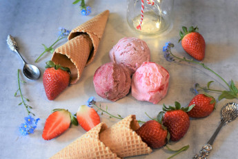 Картинка еда мороженое +десерты лед с фруктами