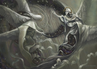 Картинка фэнтези ангелы ленты