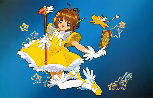 Обои картинки фото аниме, card captor sakura, сакура, собирательница, карт