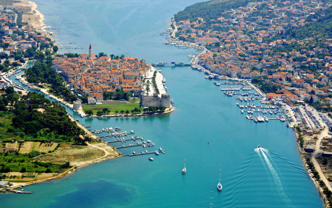 Обои картинки фото trogir, croatia, города, - панорамы