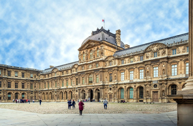 Обои картинки фото the louvre, города, париж , франция, the, louvre