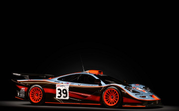 обоя mclaren f1 gtr, автомобили, mclaren, черный, спортивный