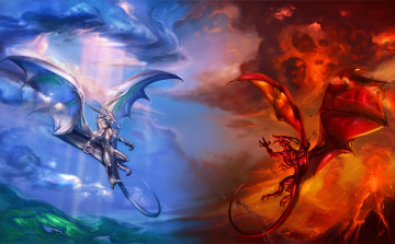 Картинка фэнтези драконы