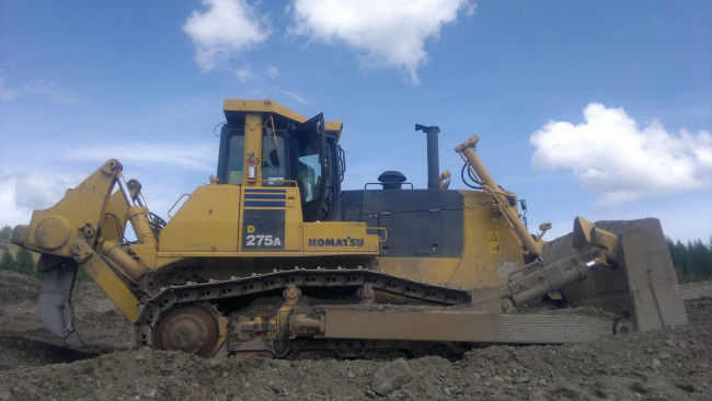 Обои картинки фото komatsu, d275a, техника, бульдозеры, трактор, бульдозер