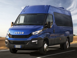 Картинка автомобили iveco синий minibus daily