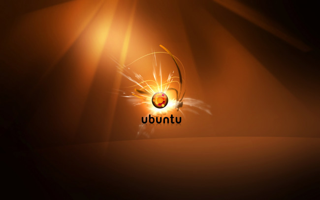 Обои картинки фото компьютеры, ubuntu linux, фон, логотип