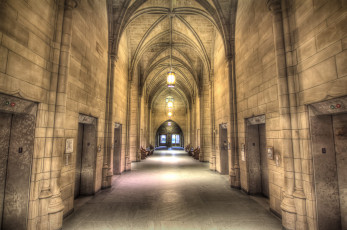 обоя cathedral of learning hallway, интерьер, убранство,  роспись храма, собор
