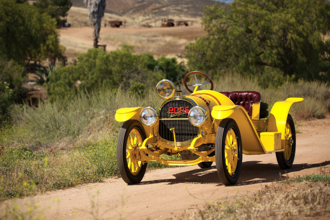 Обои картинки фото автомобили, классика, model, 31, pope-hartford, 1913г, желтый, roadster, portola