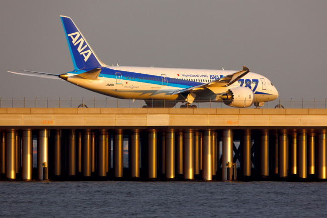 Обои картинки фото boeing 787 dreamliner, авиация, пассажирские самолёты, авиалайнер