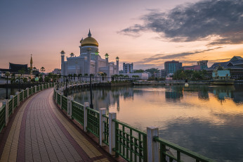 обоя sultan omar ali saifuddin mosque, города, - мечети,  медресе, мечеть