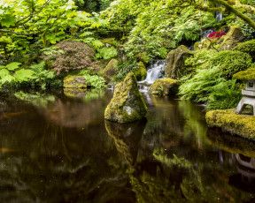 Картинка природа парк portland japanese garden портлендский Японский сад портленд орегон
