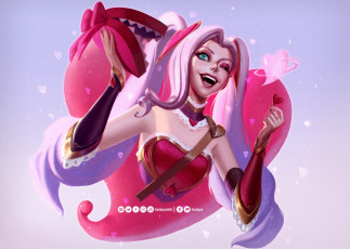 Картинка видео+игры league+of+legends сердечки подарок коробка зубы jinx