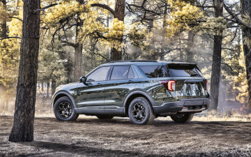 Картинка автомобили ford 2021 explorer timberline 4k вид сзади экстерьер новый американские форд лес