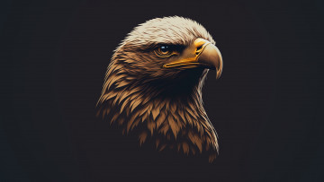 Картинка рисованное животные глаза орел минимализм хищник голова клюв